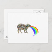 カピバラは虹を浴びる ポストカード (正面/裏面)