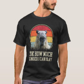 カピバラを倒し続けることができるか分からない 引用 Tシャツ (正面)