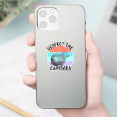カピバラを尊重 Funny Rodent カピバラ シール (スマートフォン)