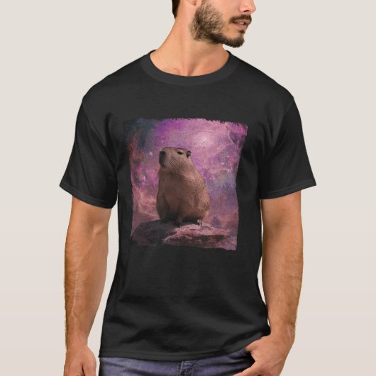 カピバラインキャンディ銀河系長袖Tシャツ Tシャツ (正面)