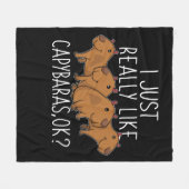 カピバラギフトキッズ女子カワイトカピバラ フリースブランケット (正面(横))