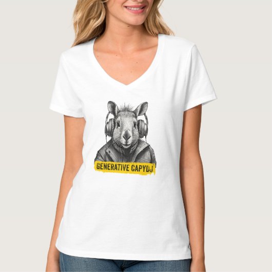 カピバラクールおもしろいTシャツ Tシャツ (正面)