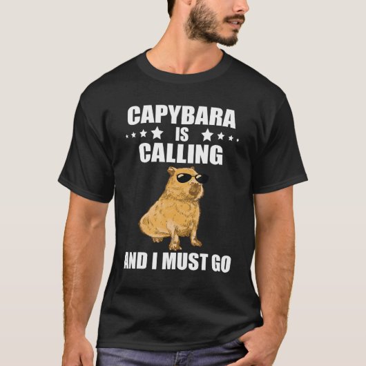 カピバラクールカピバラロデント動物カピバラカル Tシャツ (正面)