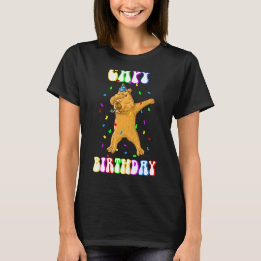 カピバラケイピー誕生日 Tシャツ (正面)