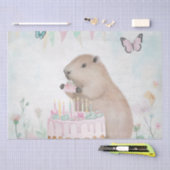 カピバラケフェストキッズパーティーデコールティッシュペーパー 薄葉紙 (クラフト)