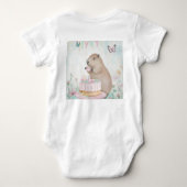 カピバラケフェスト誕生日ワンピースボディスーツ ベビーボディスーツ (裏面)