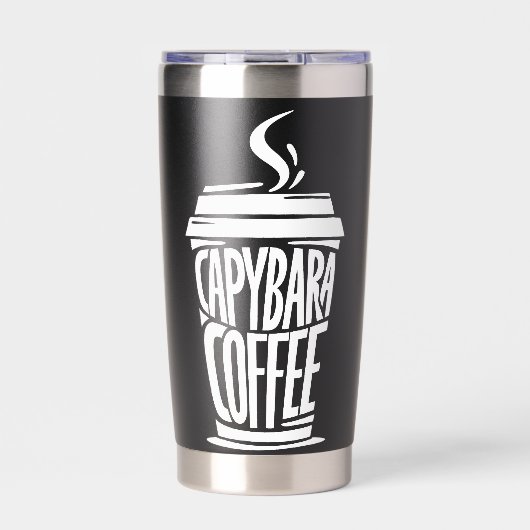 カピバラコーヒーマグ | そしておもしろい愛らしい動物 保温保冷タンブラー (正面)