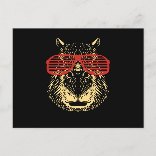 カピバラサングラスカピラ ポストカード (正面)