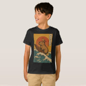 カピバラサーフィン 日本の Tシャツ (正面フル)