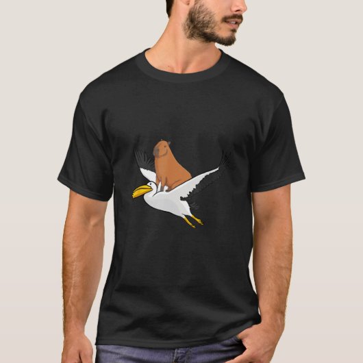 カピバラシッターミーム Tシャツ (正面)