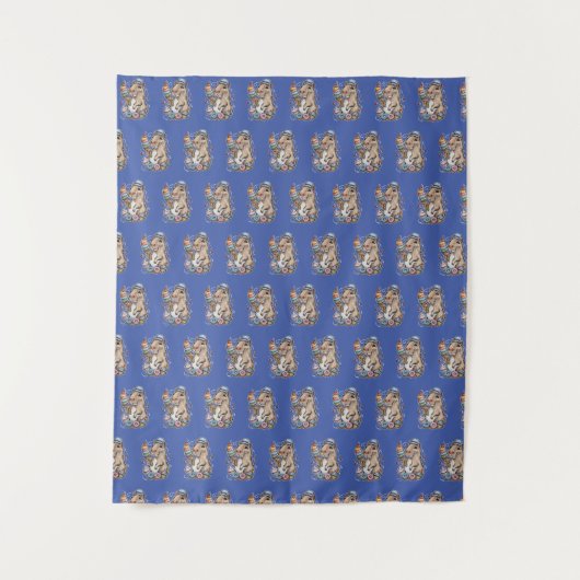 カピバラスイーツドナッツカップケーキ缶 タペストリー (正面)