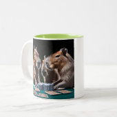 カピバラス賭博 ツートーンマグカップ (正面左)