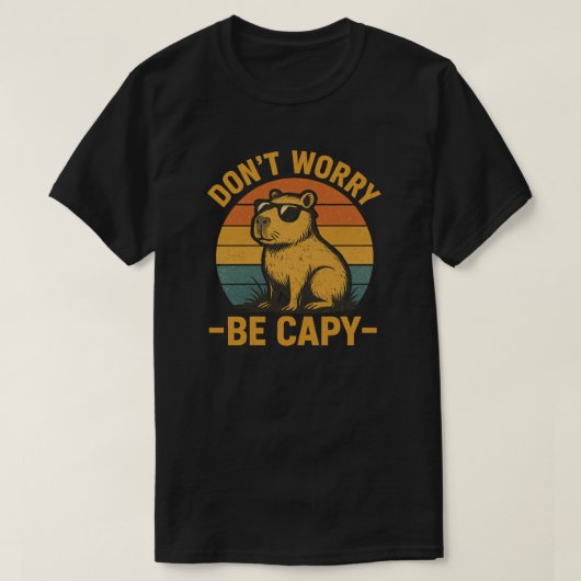 カピバラデザインでリラックス Tシャツ (デザイン正面)