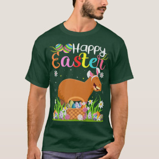 カピバラバニーエッグ狩りおもしろいカピバラハッピーエア Tシャツ