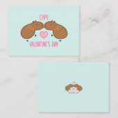 カピバラバレンタインデー ノートカード (正面/裏面)