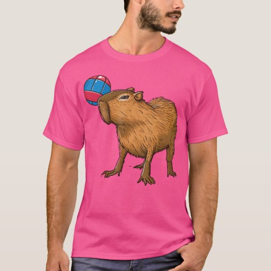 カピバラバレーボール Tシャツ (正面)