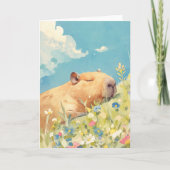 カピバラパワー昼寝 カード (正面)