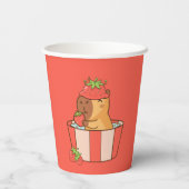 カピバラパーティー紙カップ | かわいい動物の誕生日 紙コップ (裏面)