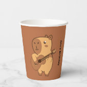 カピバラパーティー紙カップ | かわいい動物の誕生日 紙コップ (裏面)