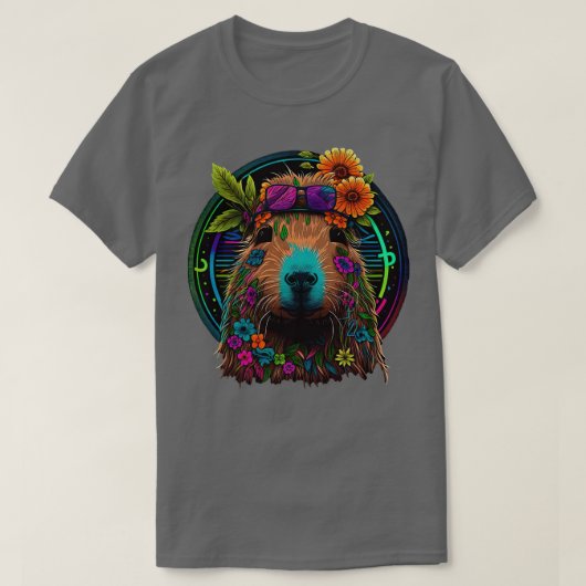 カピバラヒッピー5 Tシャツ (デザイン正面)