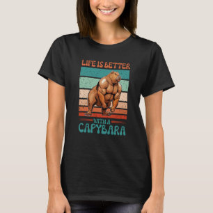 カピバラフィットネスボディービルダーで Tシャツ