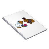 カピバラブライド&グルームカワイズ結婚イラストレーション ノートブック (右側)