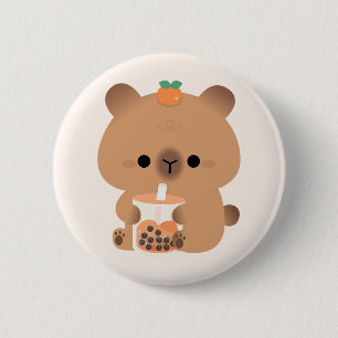 カピバラボバ 缶バッジ