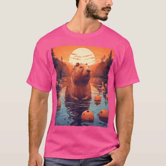 カピバラボーリング Tシャツ (正面)