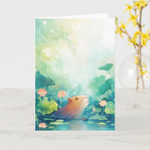 カピバラポンドサイドパラダイス カード (黄色い花)