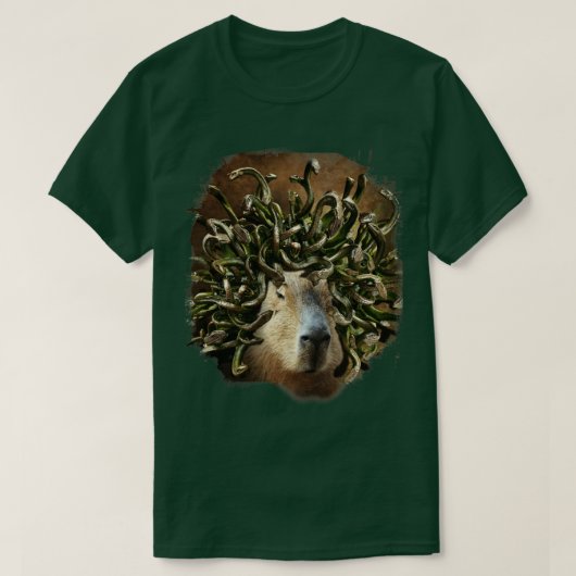カピバラメドゥーサ Tシャツ (デザイン正面)