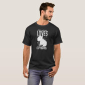 カピバラ動物可愛いレッサーローデントスイミング2 Tシャツ (正面フル)