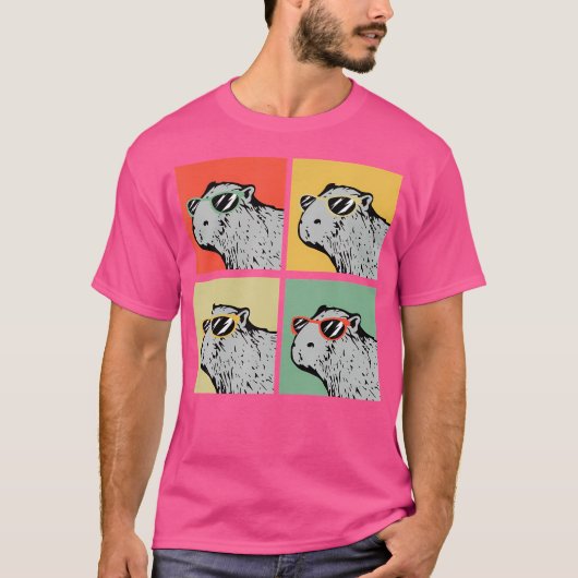 カピバラ動物愛好家カピバラ Tシャツ (正面)