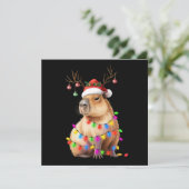 カピバラ動物愛好家クリスマスイルミネーション キャッピーXmas シーズンカード (スタンド正面)