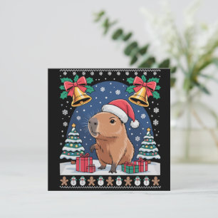 カピバラ動物愛好家クリスマスギフト ダサいカピバラ シーズンカード