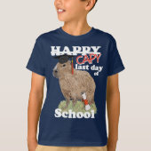 カピバラ卒業おめでとう!学校最後の日 Tシャツ (正面)