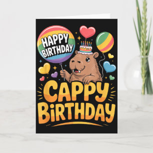カピバラ好きな人への誕生日パーティーグッズ カード