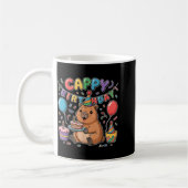 カピバラ好きな女の子男の子お誕生日おめでとう コーヒーマグカップ (左)