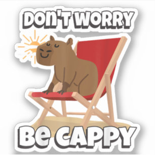 カピバラ好きへのプレゼントに Don't Worry Be Cappy カピバラグッズ シール