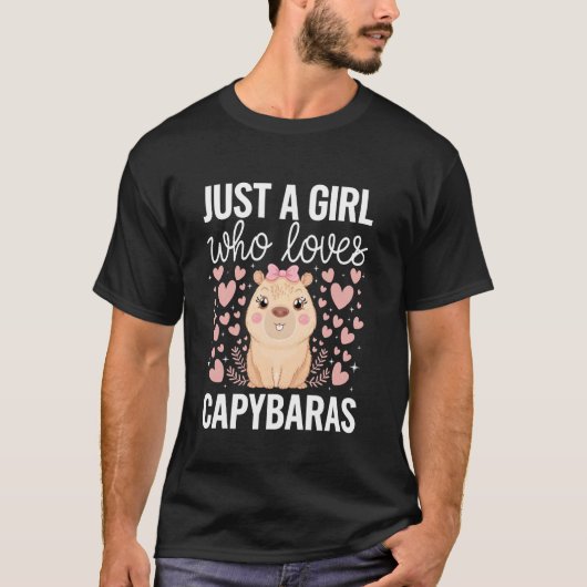 カピバラ好き女子のカピバラTシャツ Tシャツ (正面)