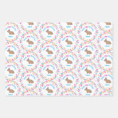 カピバラ子供の誕生日カラフルパーソナライズされた ラッピングペーパーシート (正面3)