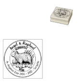 カピバラ差出人住所ファミリー ラバースタンプ (押印)