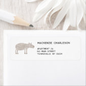 カピバラ差出人住所ラベル ラベル (インサイチュ)