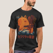 カピバラ怪獣の襲撃 - 巨大げっ歯類の暴れ Tシャツ (正面)