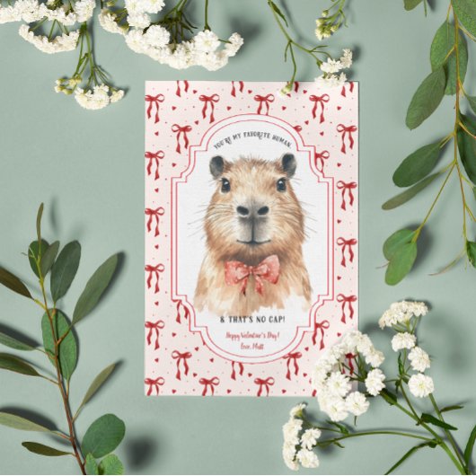 カピバラ愛 : ノーキャップバレンタインデー カード