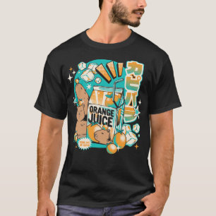 カピバラ日本のオレンジジュースbyトベフォンセカ tシャツ