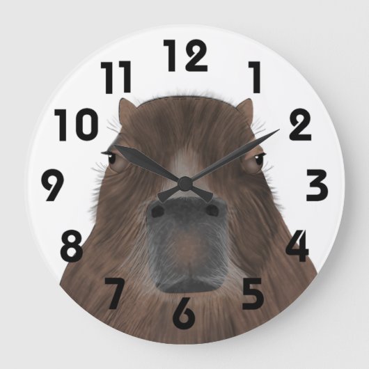 カピバラ時計 ラージ壁時計 (正面)
