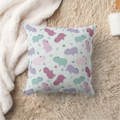 カピバラ模様 クッション (ブランケット)