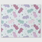 カピバラ模様 ラッピングペーパー (フラット)