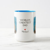 カピバラ親子パーソナライズされた ツートーンマグカップ (中央)