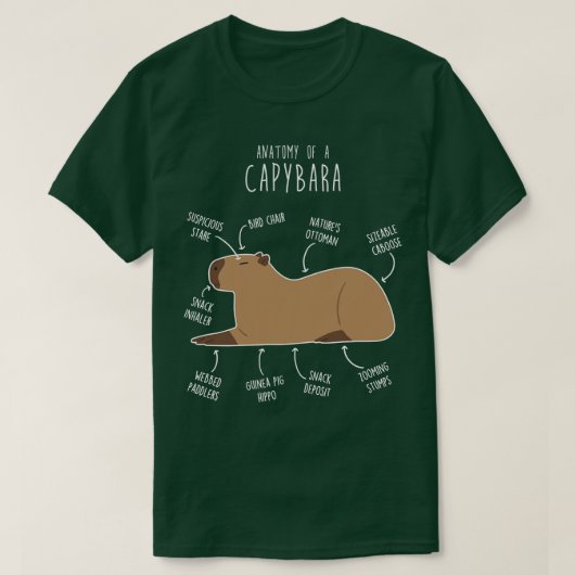 カピバラ解剖学 Tシャツ (デザイン正面)
